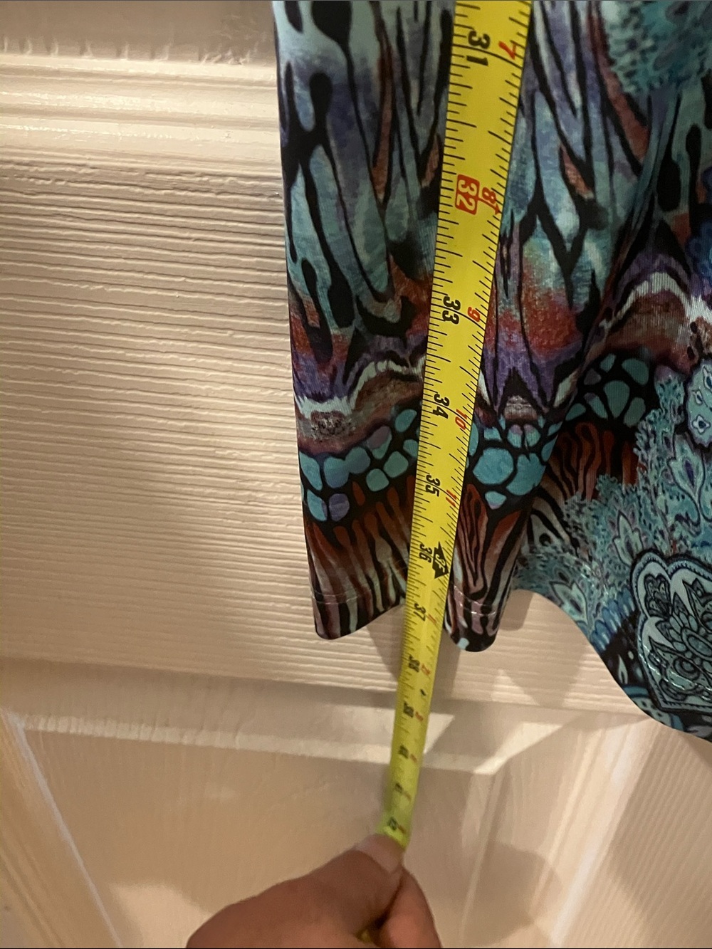 Apt. 9 Teal Paisley Print V-Neck Midi Dress - Picture 10 of 12